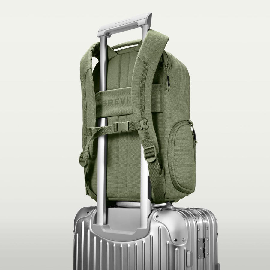The Jumper's luggage strap over a suitcase handle