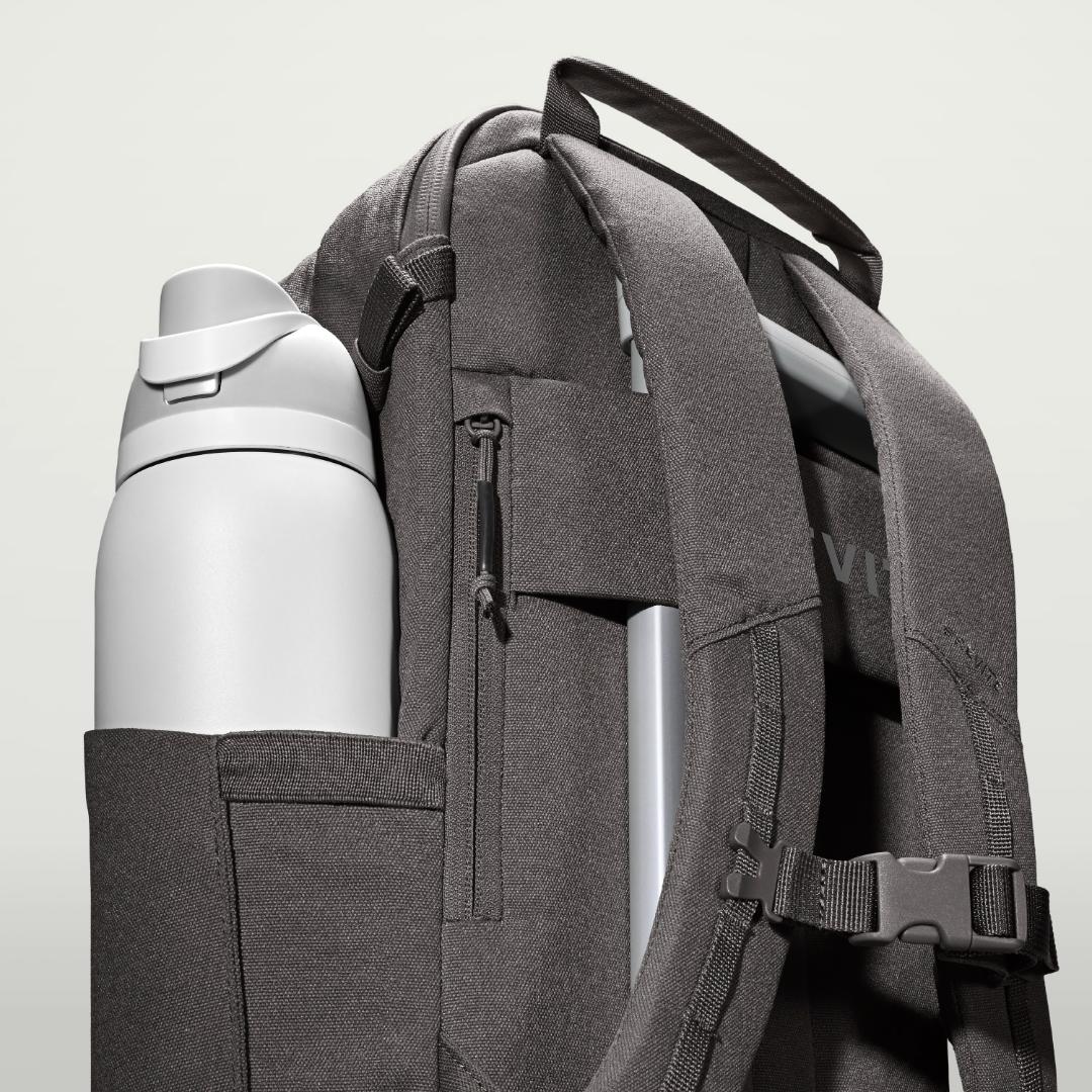 The Jumper in Poppy Seed, side bottle pocket