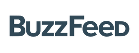 BuzzFeed logo in dark blue text on a transparent background.